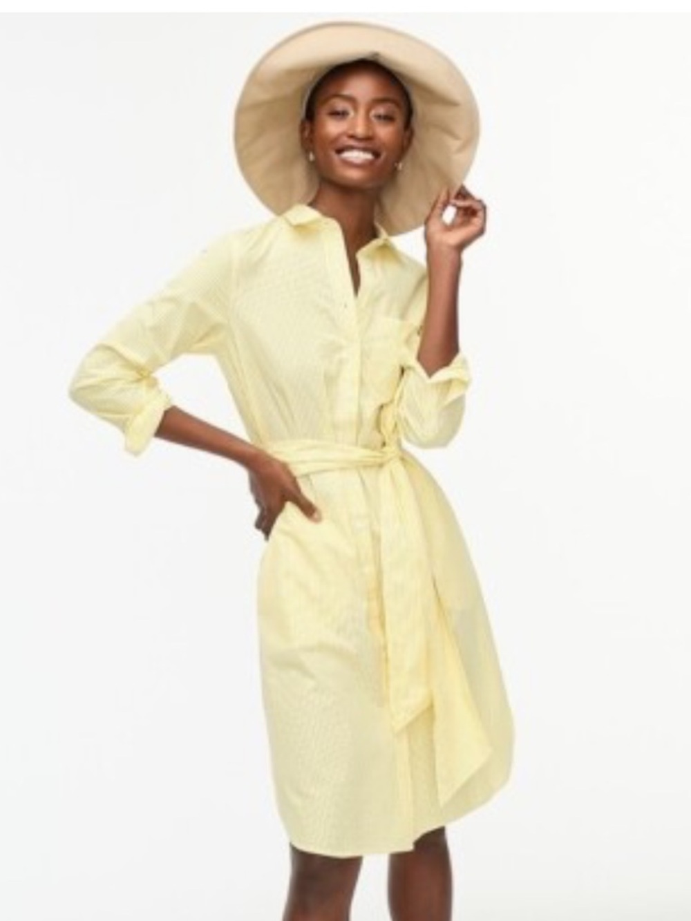 J.CREW Women's NWT Classic Fit Cotton Crisp Poplin Shirt Dress Preppy Stripe 4